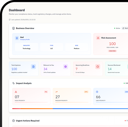 Policy Tracker Dashboard